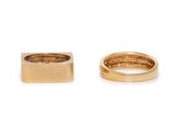 COLLECTION OF YELLOW GOLD AND DIAMOND RINGS
