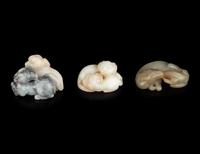 Five Chinese Carved Jade 'Animal' Groups
