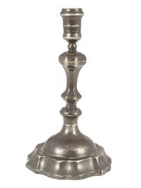 A Dutch Pewter Candlestick