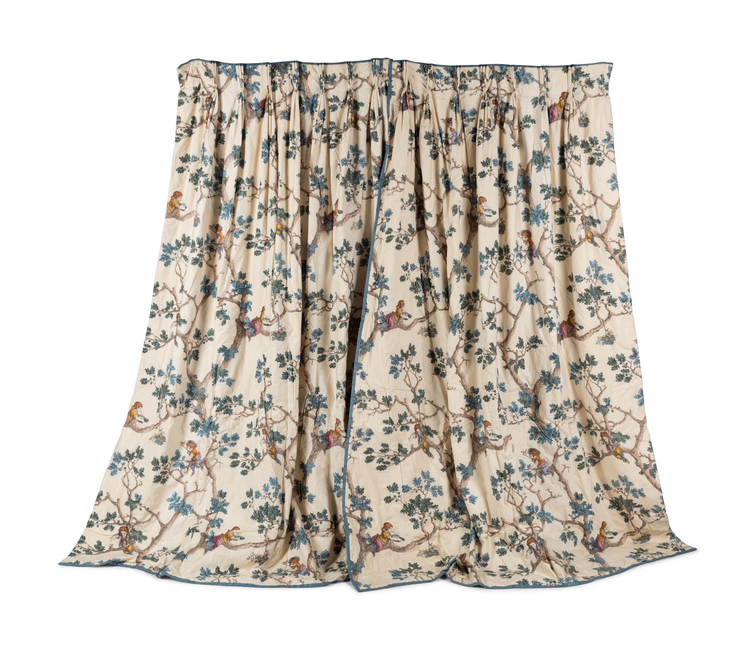 A Set of Three Drapery Panels