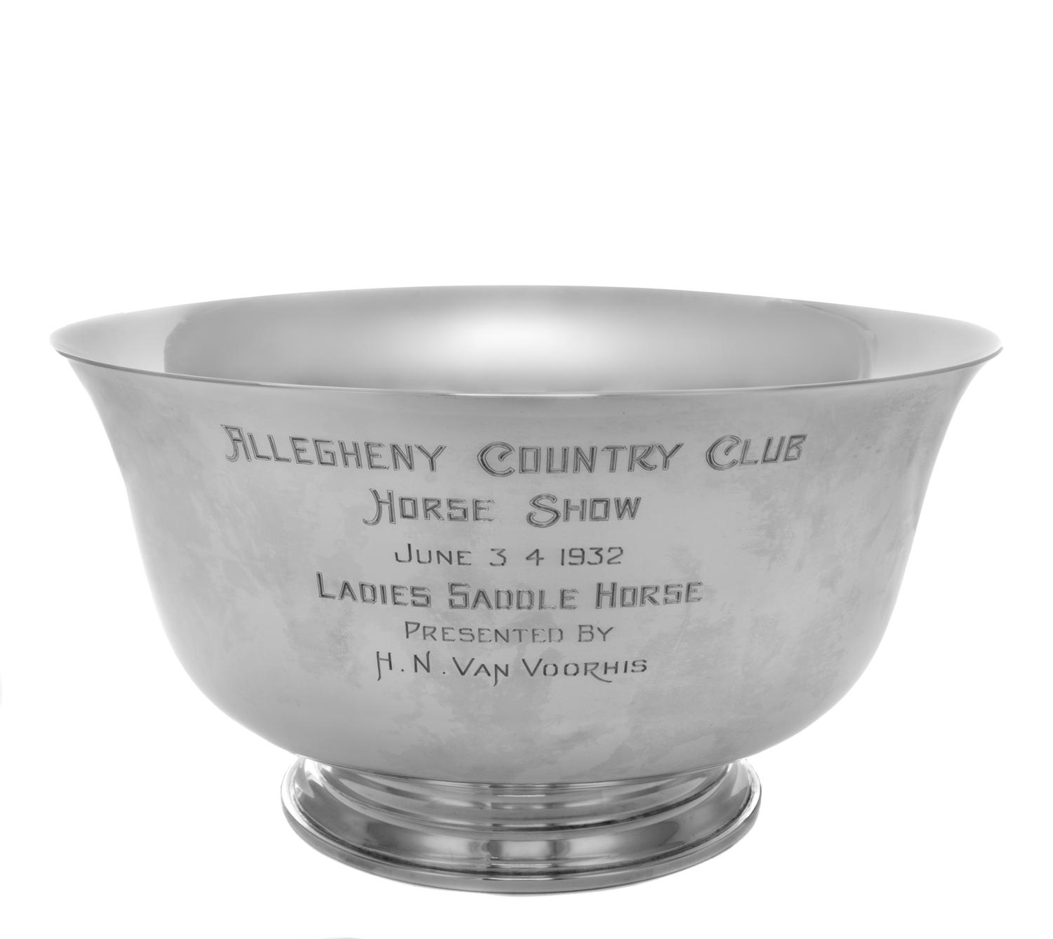 An American Silver Presentation Revere Bowl, Currier & Roby, New York, NY, with engraved inscription Allegheny Country Club Horse Show