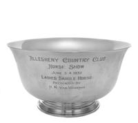 An American Silver Presentation Revere Bowl, Currier & Roby, New York, NY, with engraved inscription Allegheny Country Club Horse Show