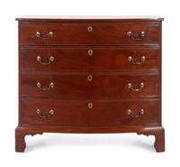 A George III Style Mahogany Bow Front Chest