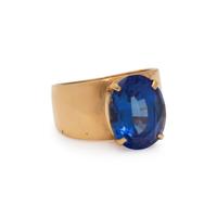 TANZANITE AND YELLOW GOLD RING