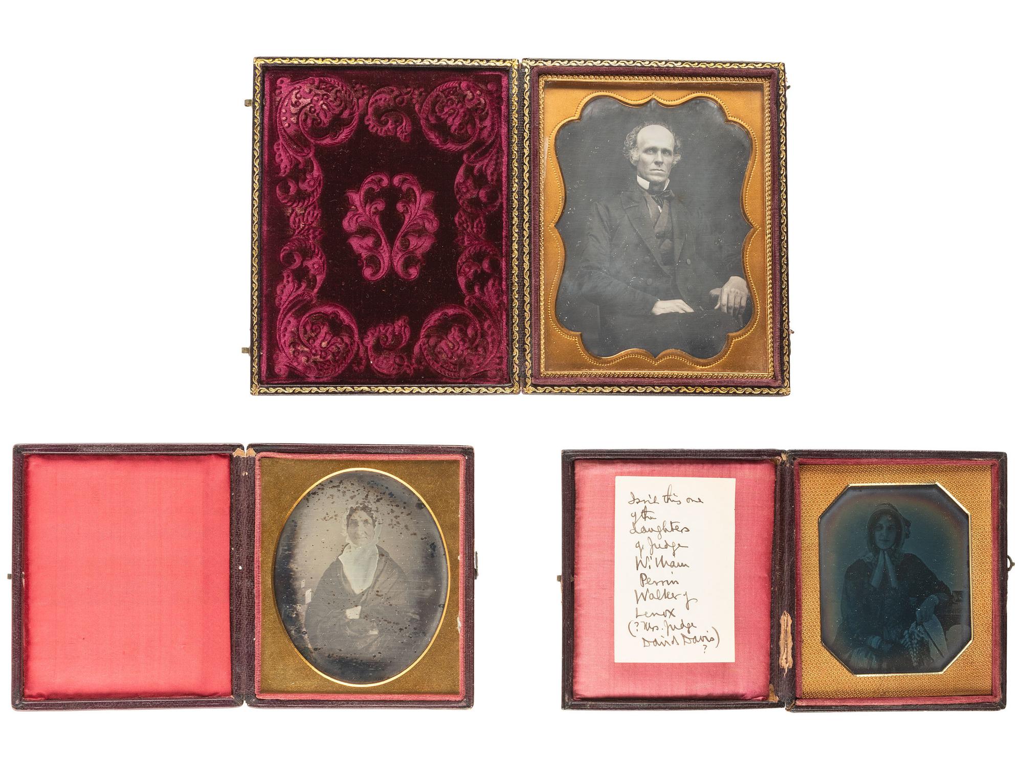 [EARLY PHOTOGRAPHY]. 20 assorted cased images, collected as associated family groups.