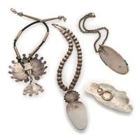 Group of Navajo and Zuni Pendants and Necklaces