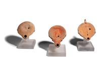 Three Roman Terracotta Oil Lamps