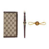 Vintage Gucci; Wallet, Watch, and Key Chain