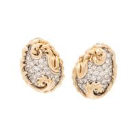 YELLOW GOLD AND DIAMOND EARRINGS