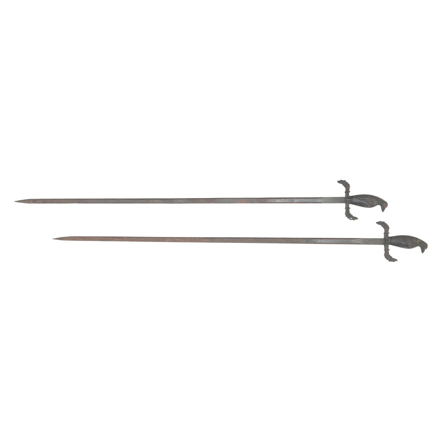 Pair of Raven Pommel Court Swords