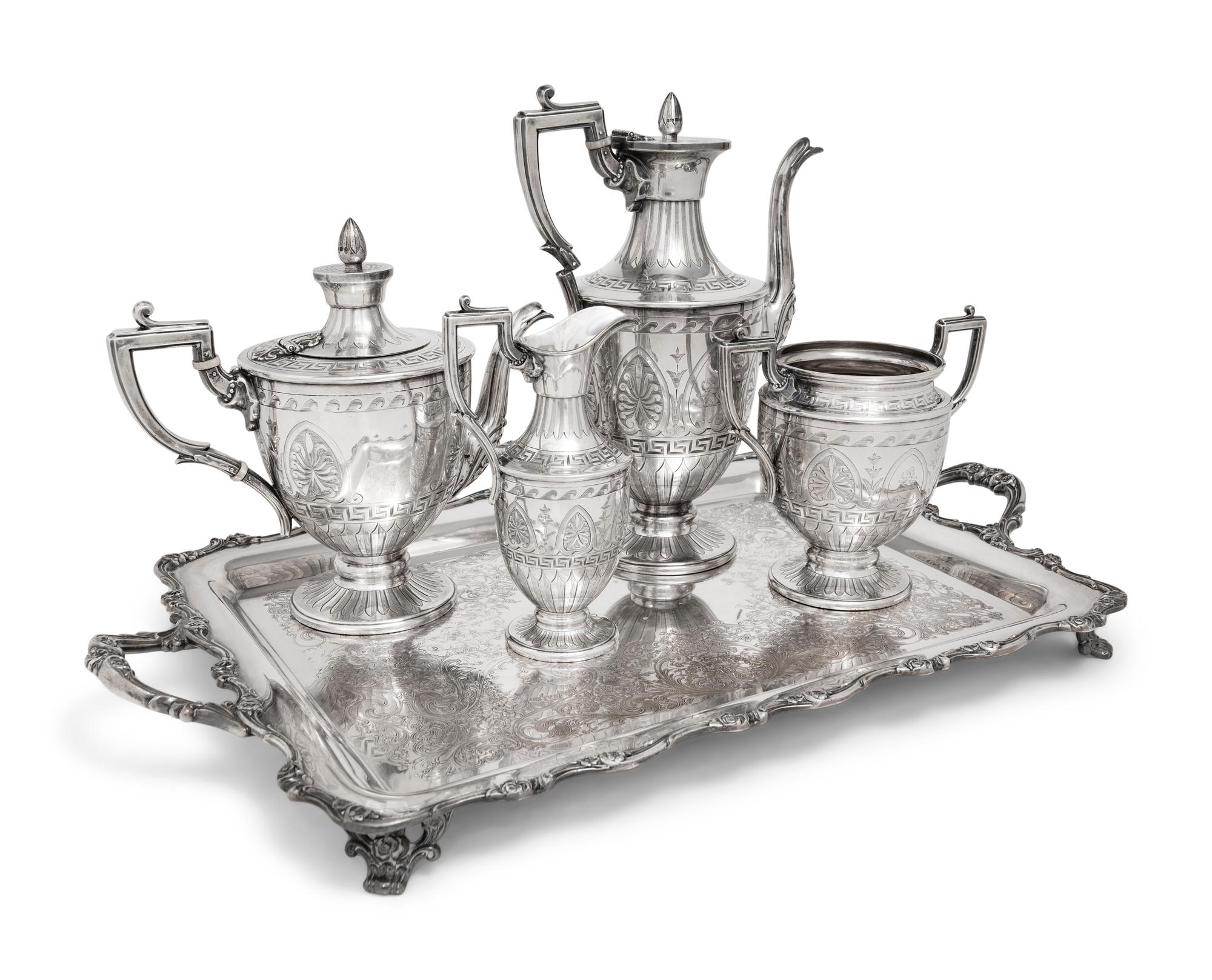 A Victorian Silver Four-Piece Tea and Coffee Service