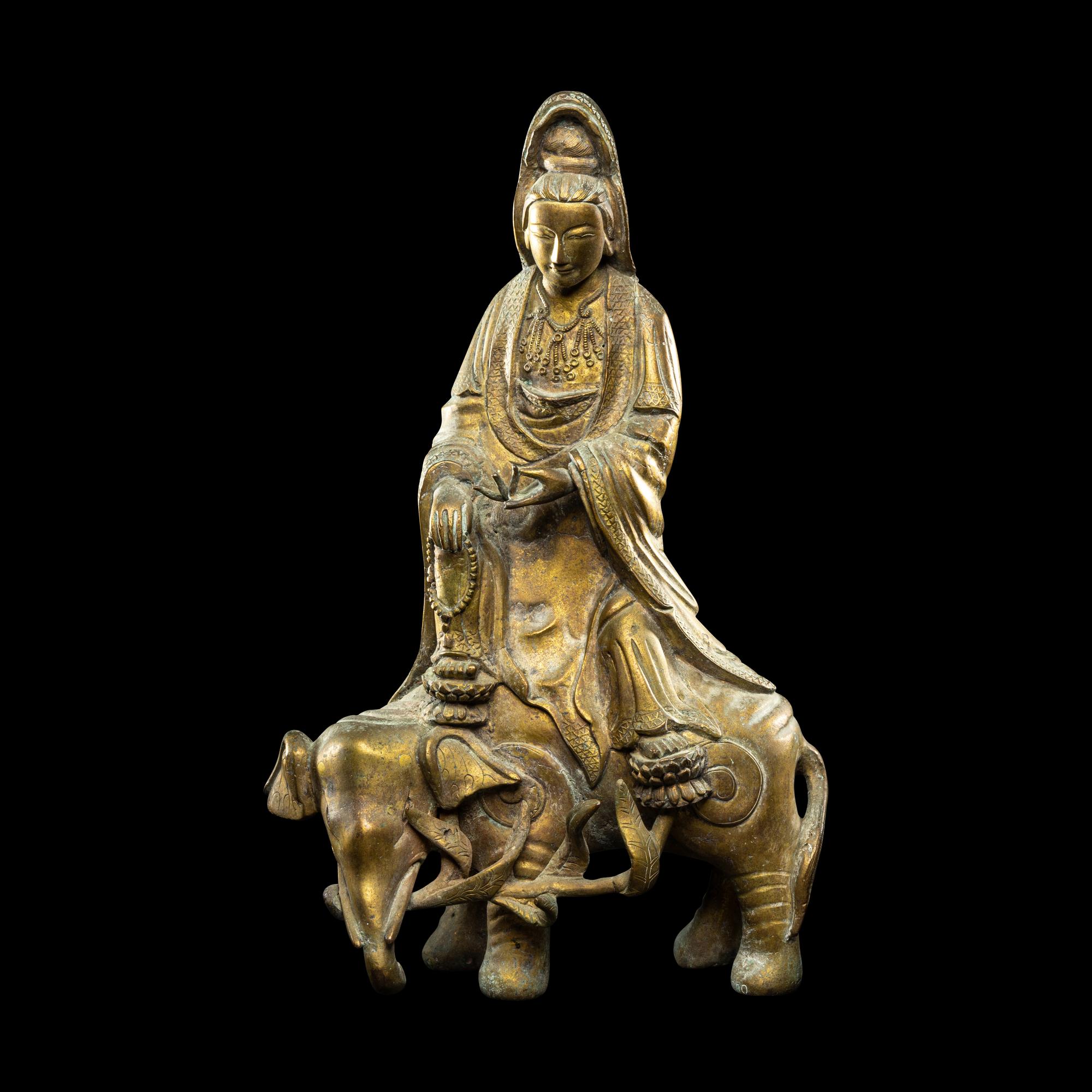 A Chinese Bronze Figure of Guanyin