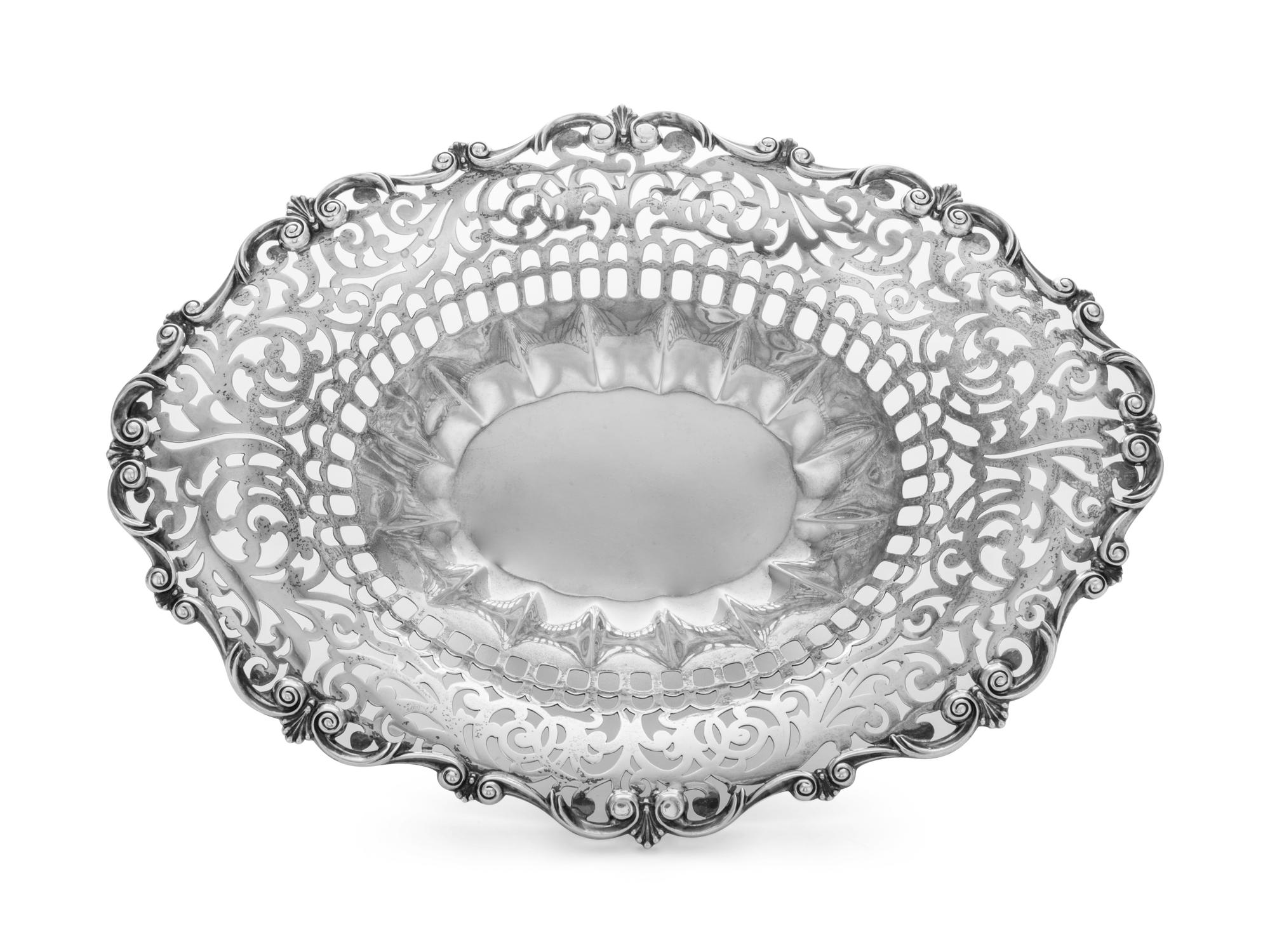 An American Silver Reticulated Basket