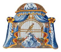 A Pair of Continental Polychrome Faience Wall Plaques