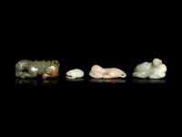 Four Chinese Jade Carvings of Animals