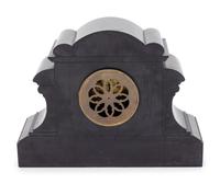 A Gilt Bronze and Slate Mantel Clock Retailed by Tiffany and Co.