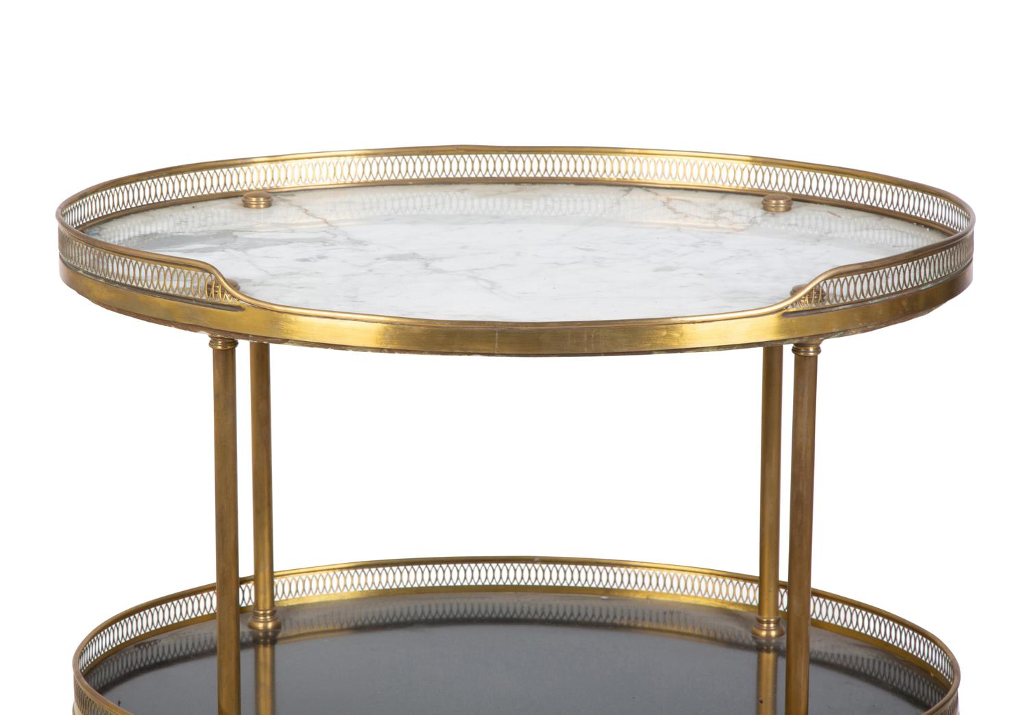 A Regency Style Gilt Metal Two-Tier Side Table — 20TH CENTURY