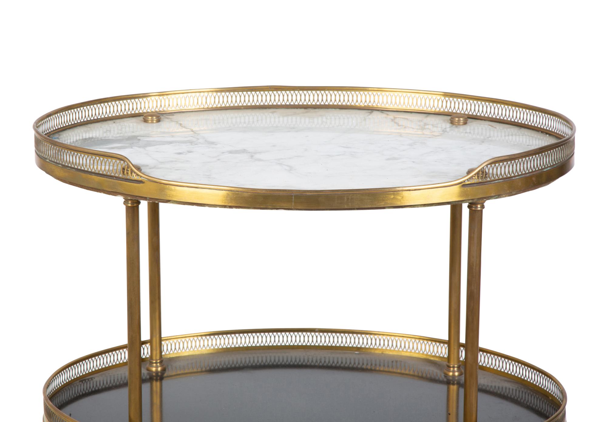 A Regency Style Gilt Metal Two-Tier Side Table — 20TH CENTURY