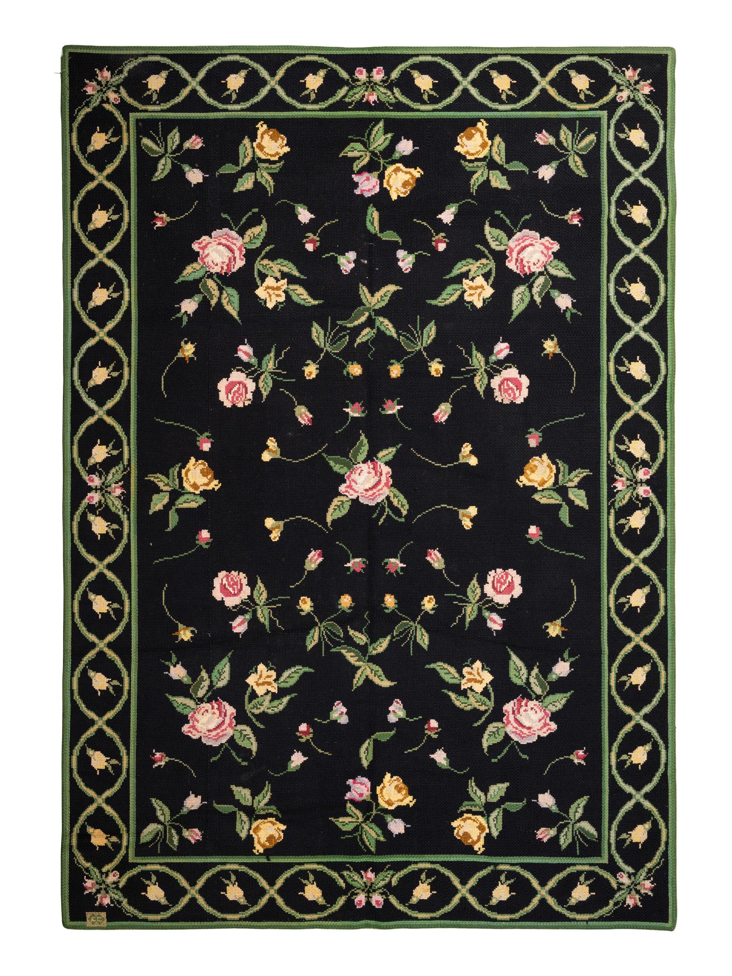 Two Needlepoint Rugs