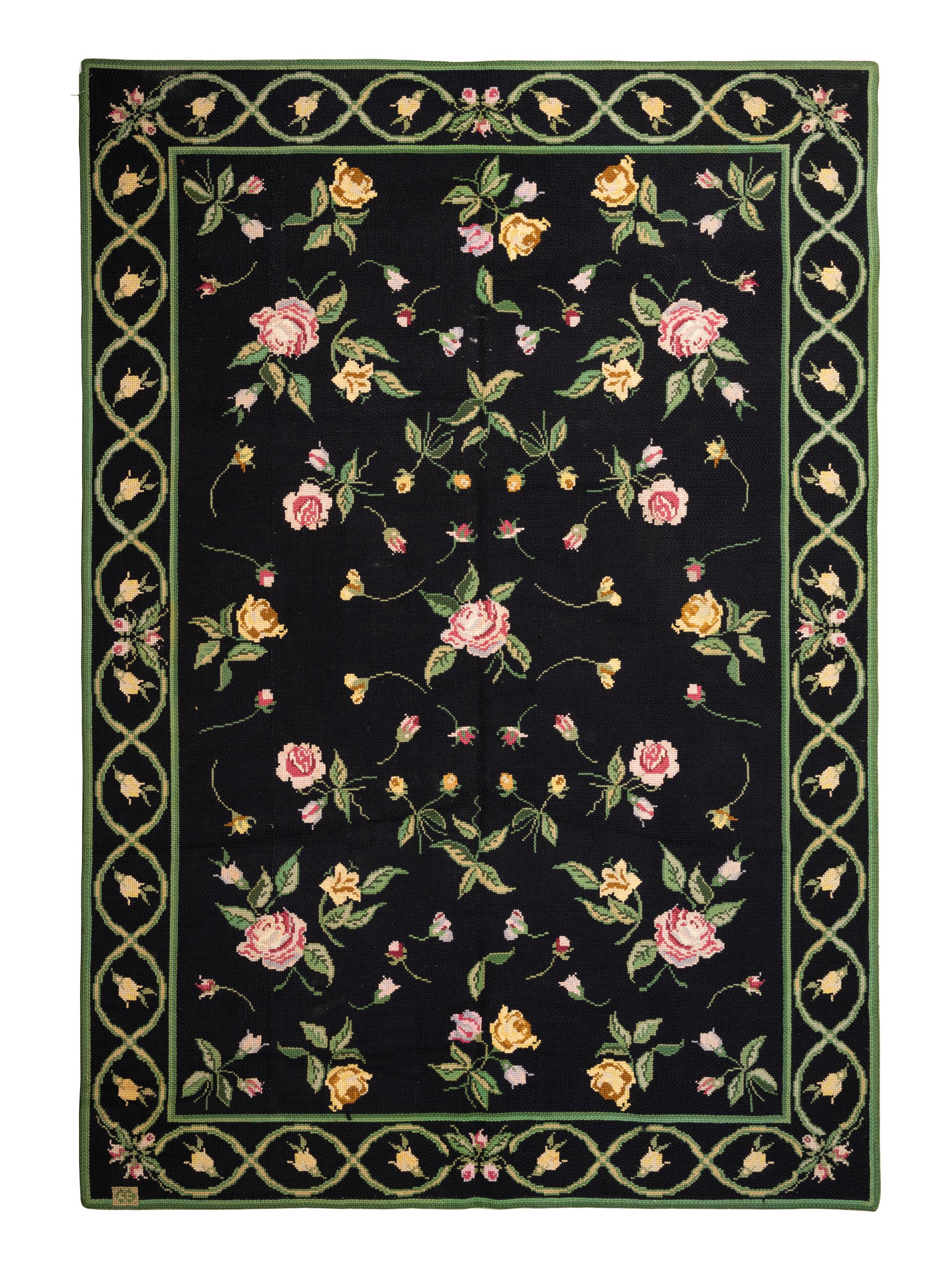 Two Needlepoint Rugs