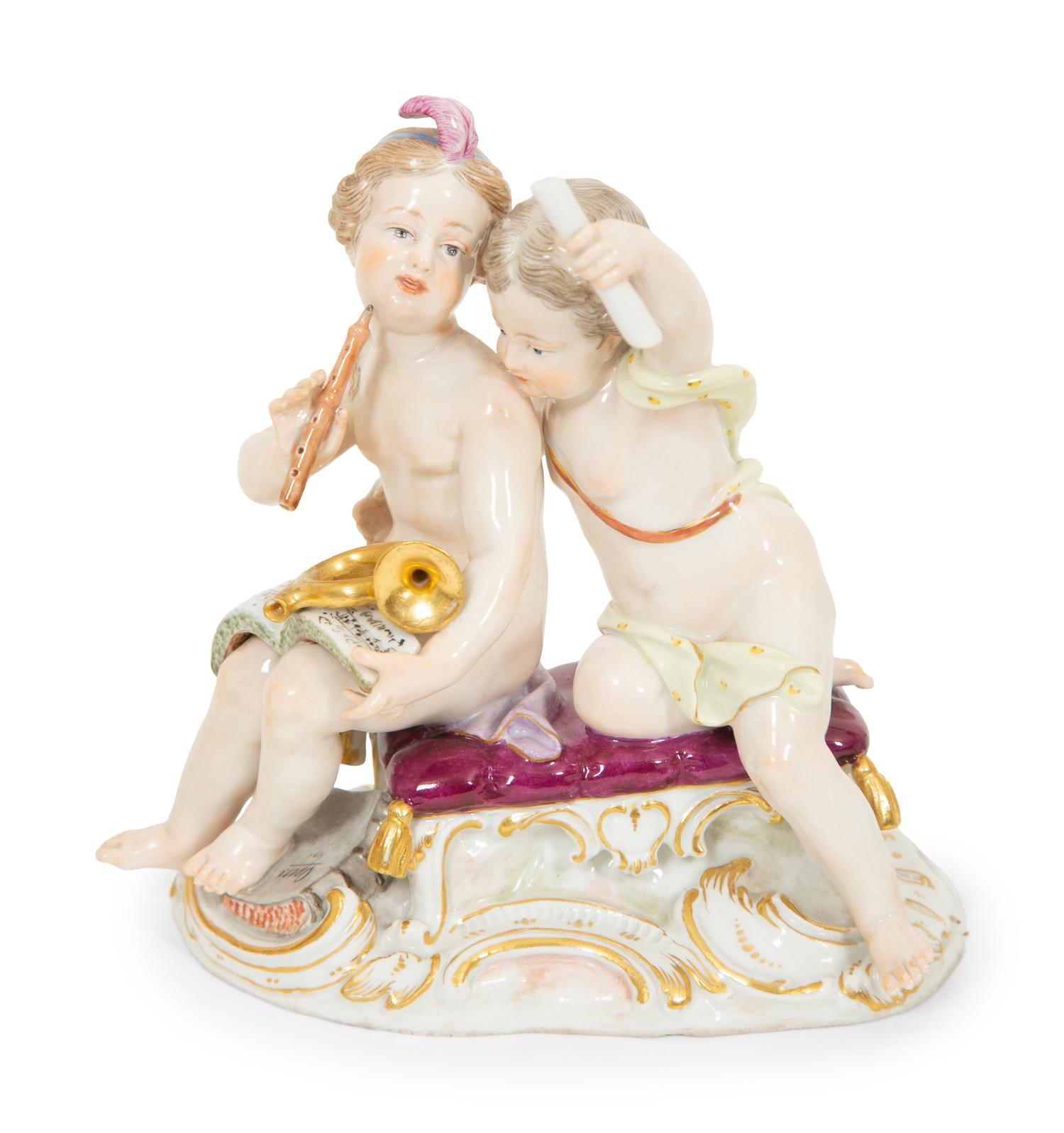 Three Meissen Porcelain Figural Groups