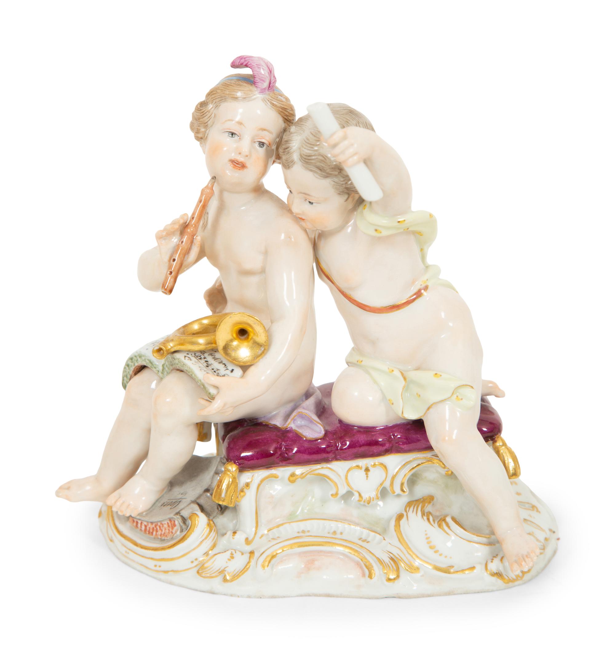 Three Meissen Porcelain Figural Groups