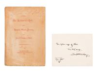 RILEY, James Whitcomb (“Benj. F. Johnson of Boone”) (1849-1916). “The Old Swimmin’-hole,” and ‘Leven More Poems, by Benj. F. Johnson, of Boone. Indianapolis: George C. Hitt & Co., 1883.