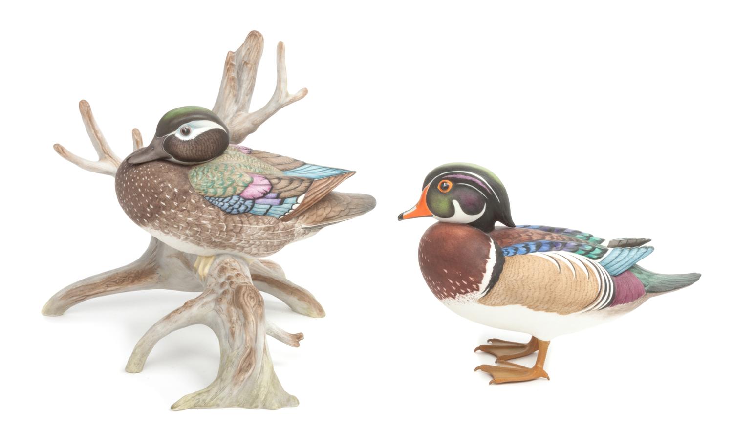 Two Bisque Ducks Width of wider 9 inches. — 20TH/21ST CENTURY