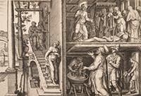 A group of five prints ( Descent from the Cross; The Raising of Tabitha, c. 1550; Untitled (A Saint's Blessing); Untitled (Benediction); Untitled (Saint in a Crowd), c. 1540)