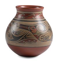 Polychrome Pottery Jar, with Avanyu