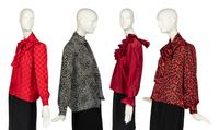 Four Yves Saint Laurent Rive Gauche Tops, 1980-90s