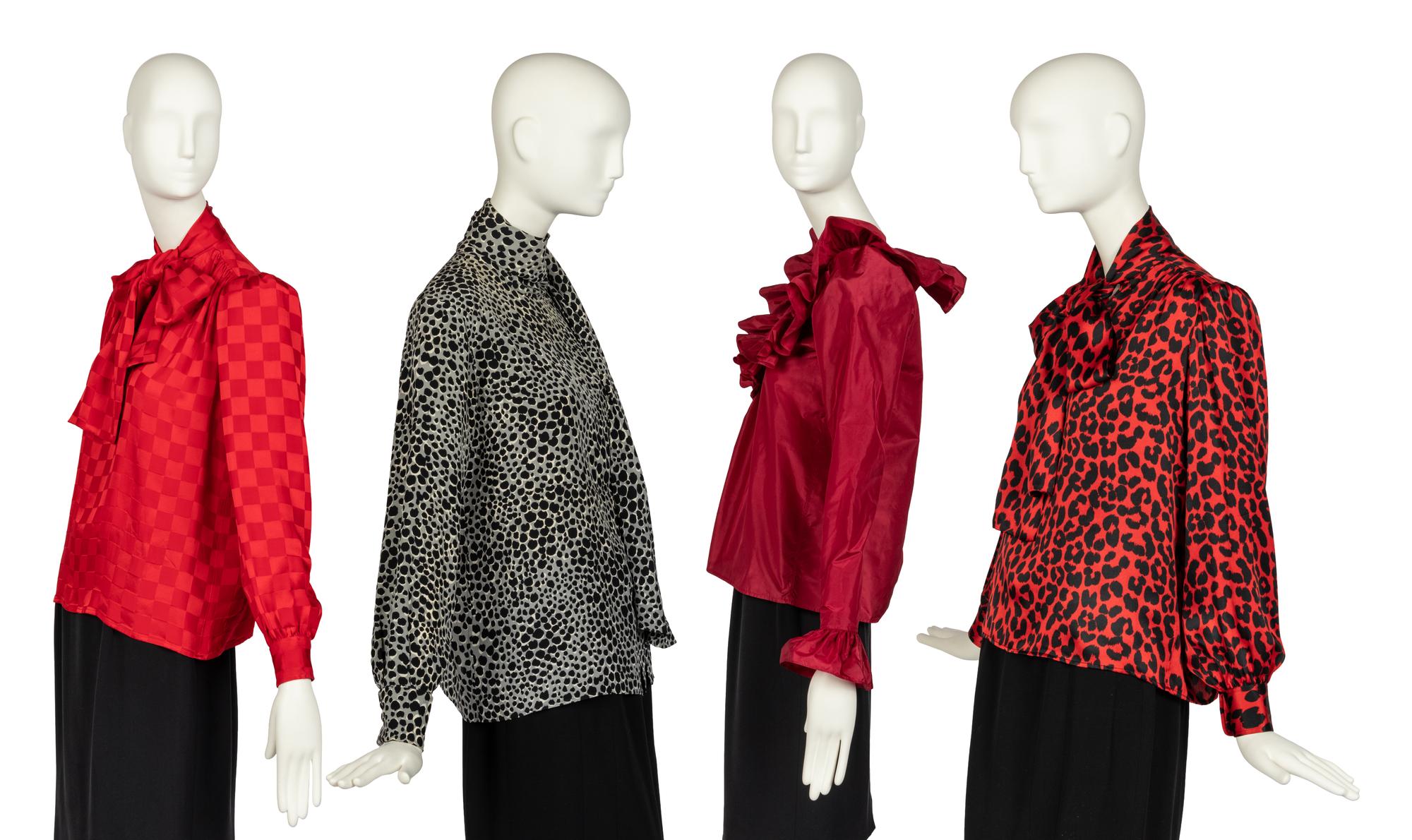 Four Yves Saint Laurent Rive Gauche Tops, 1980-90s