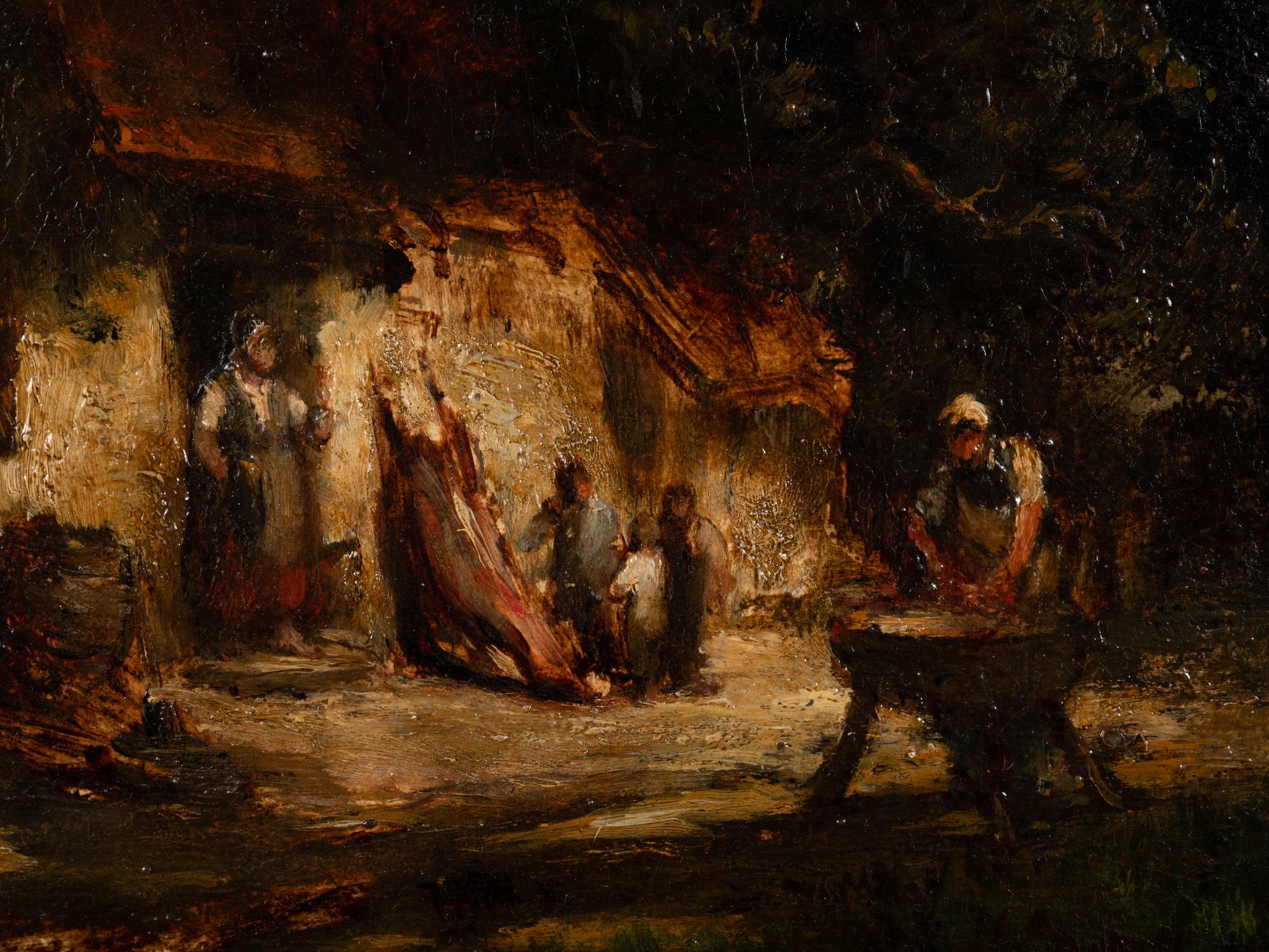 Villageois devant leur ferme , c. 1835