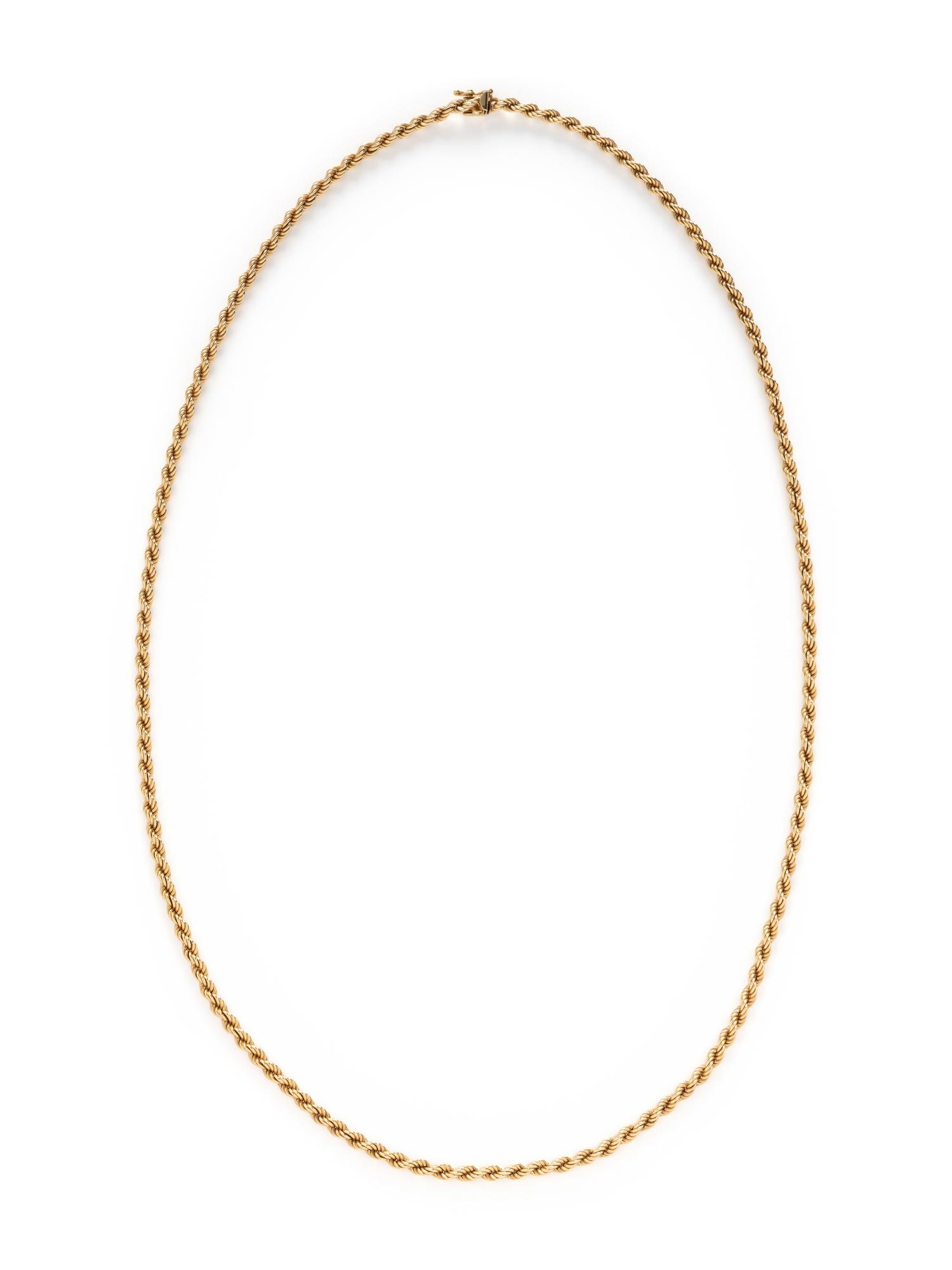 YELLOW GOLD ROPE LINK NECKLACE