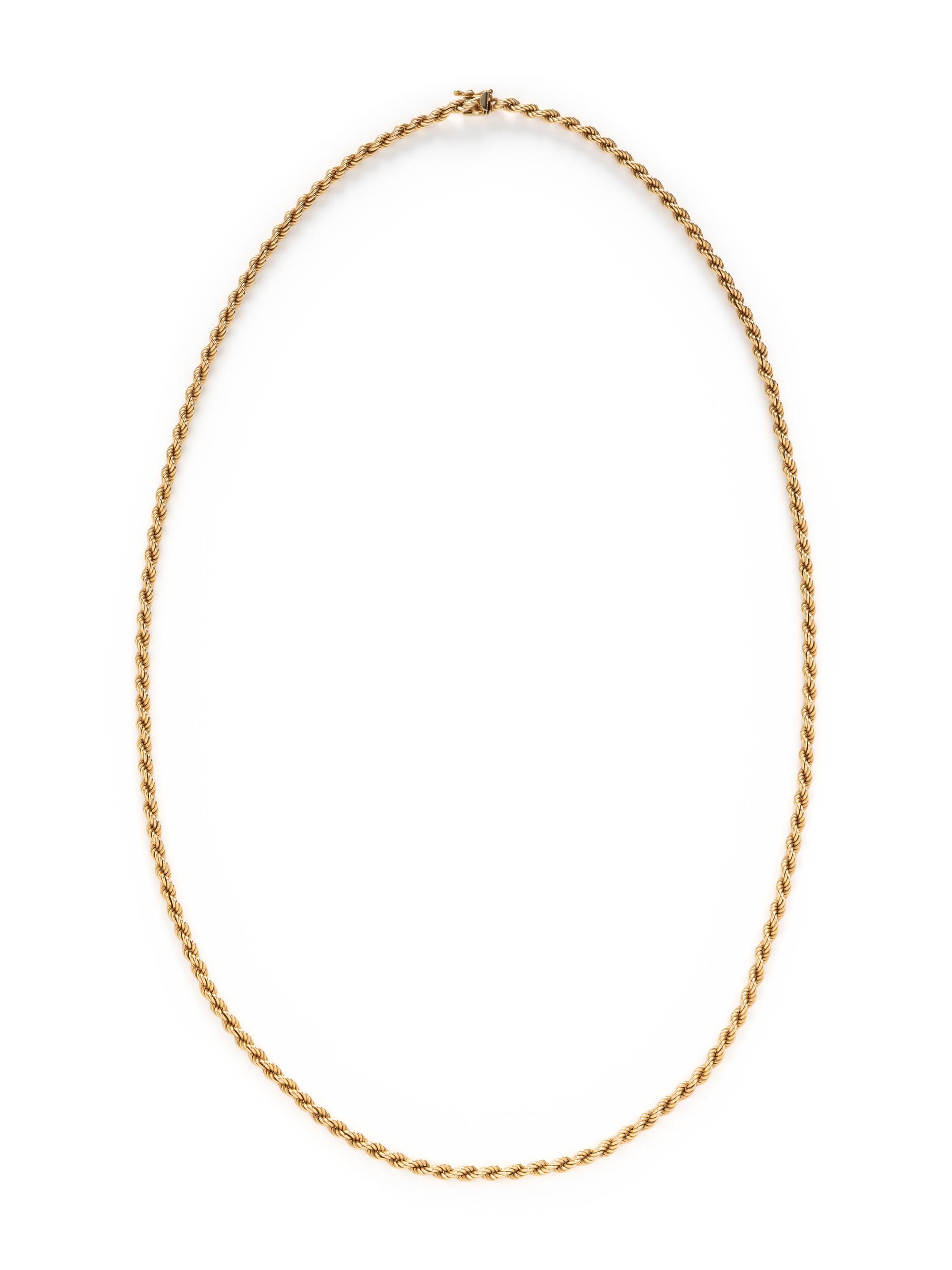 YELLOW GOLD ROPE LINK NECKLACE