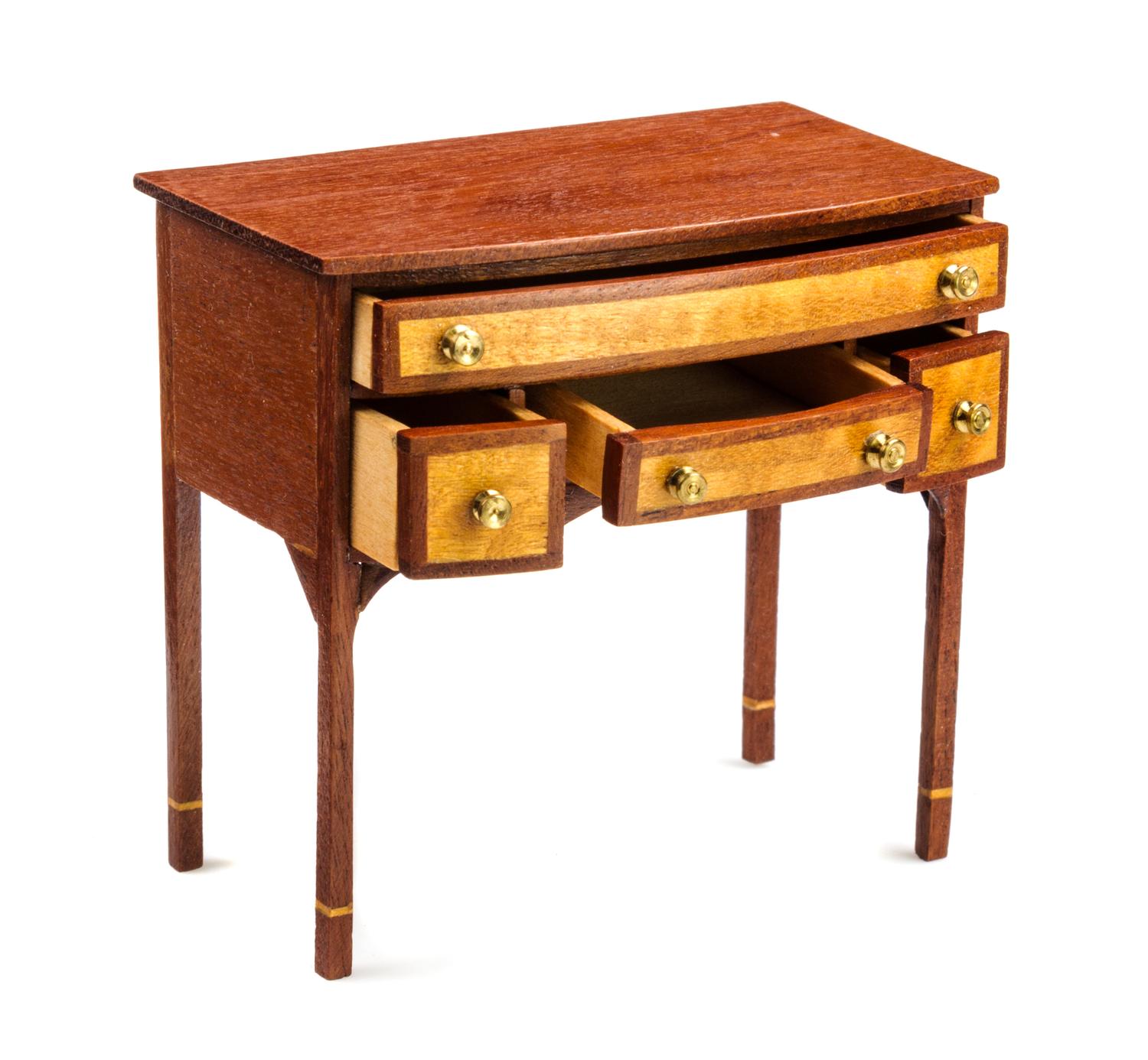 A Sheraton Style Lowboy Height 2 7/8 x width 3 x depth 1 5/8 inches. — Randy Himes, 1986