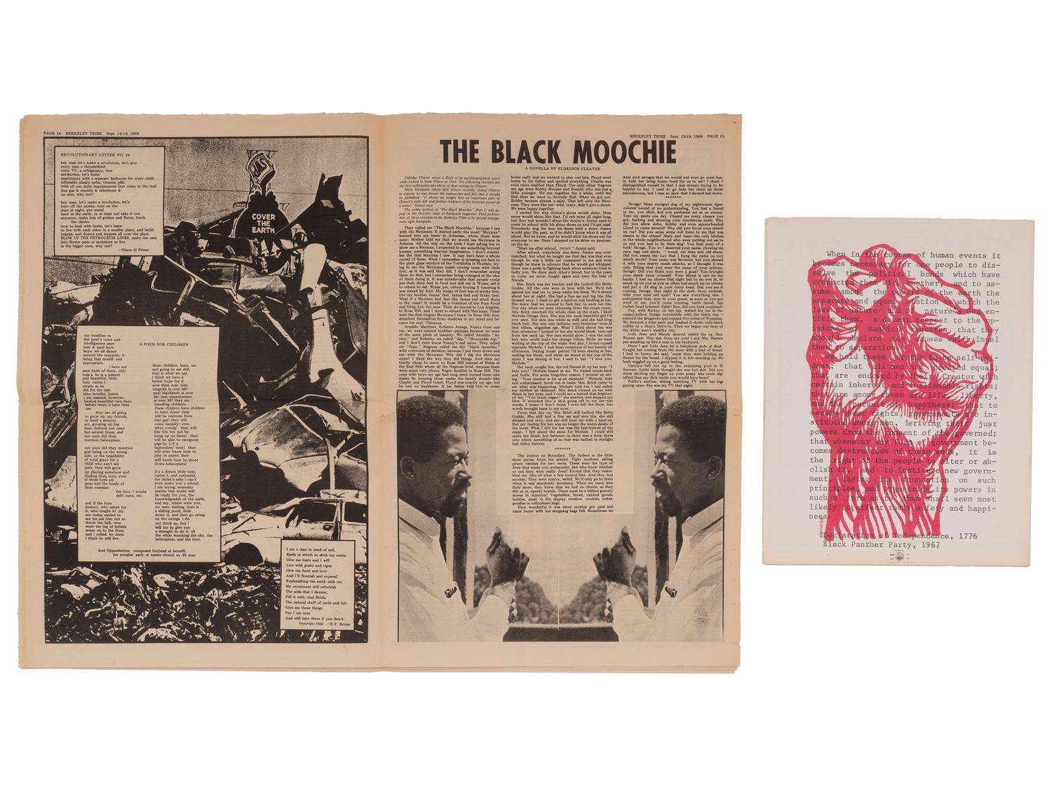 [African Americana] [Black Panthers] Group of 6 items involving the Black Panther Party and the Watts Riots