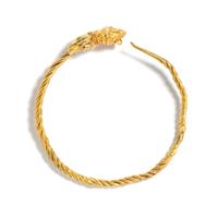 A Large Hellenistic Gold Hoop Earring with a Lion-Head Terminal