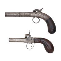 Lot of Two Antique Single Shot Percussion Pistols