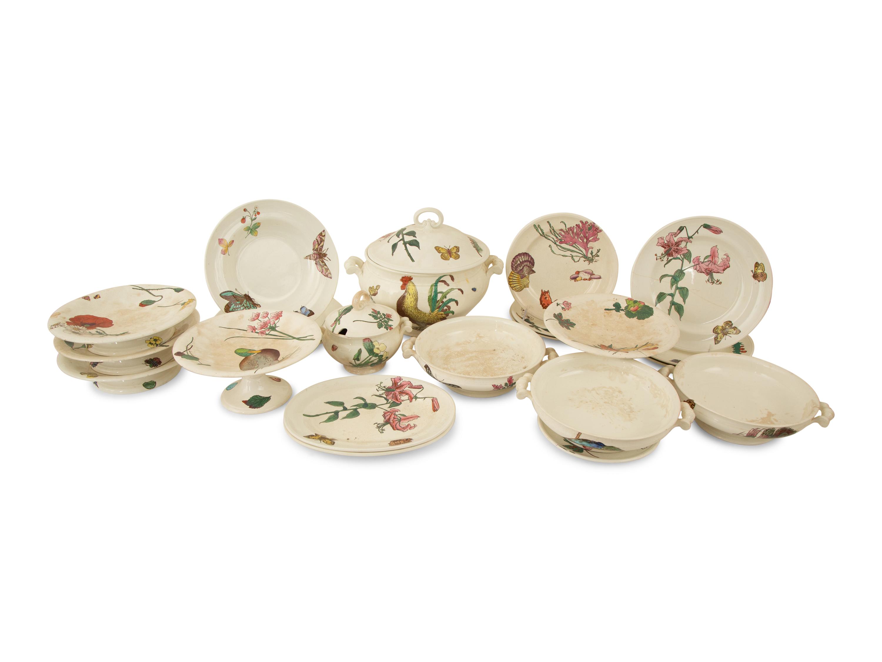 A Minton Naturalist Stoneware Dinner Service