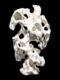 A White Glazed Porcelain Scholar's Rock