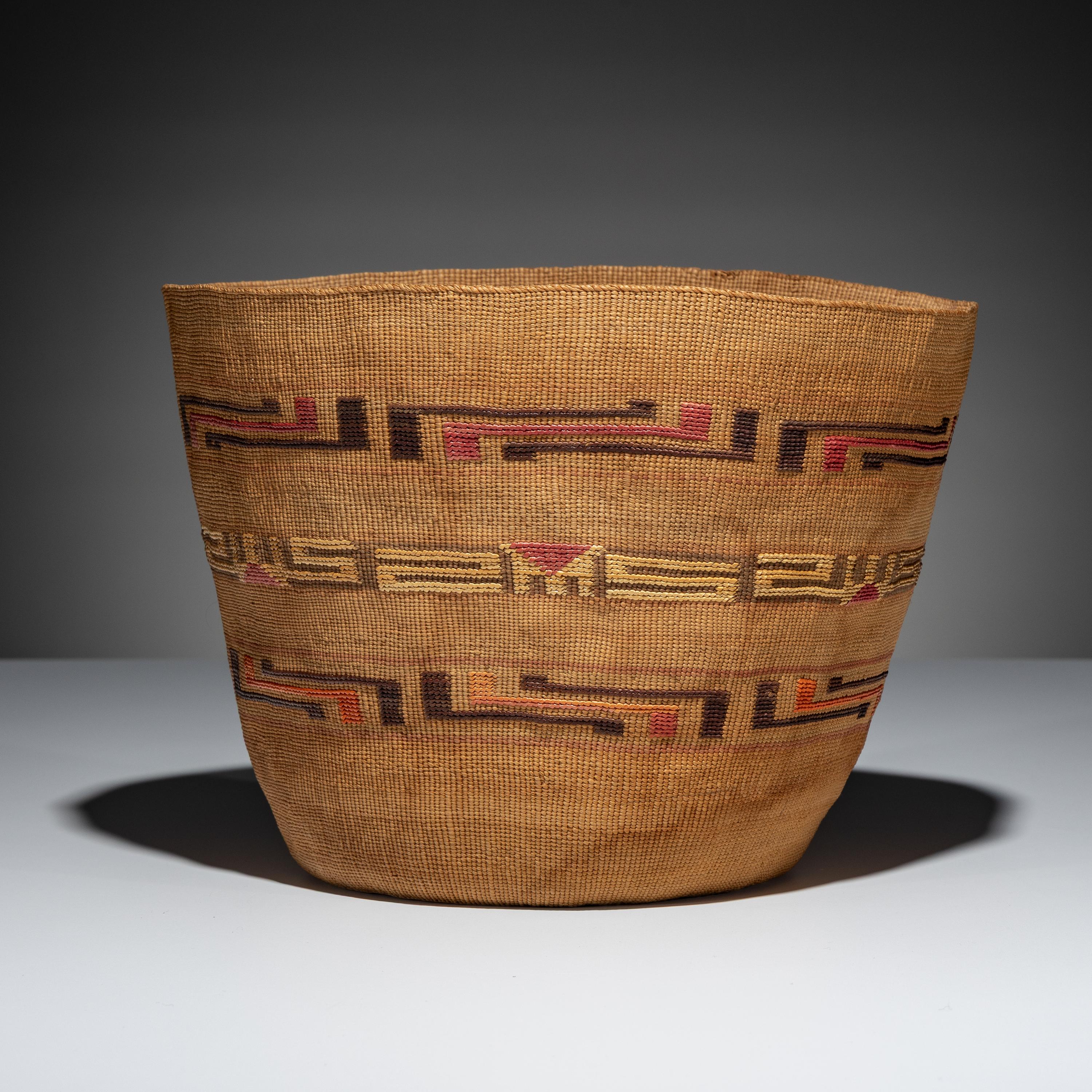 Tlingit Polychrome Berry Basket