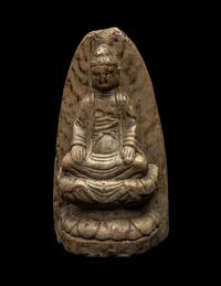 A Chinese Marble Figure of Seated Buddha