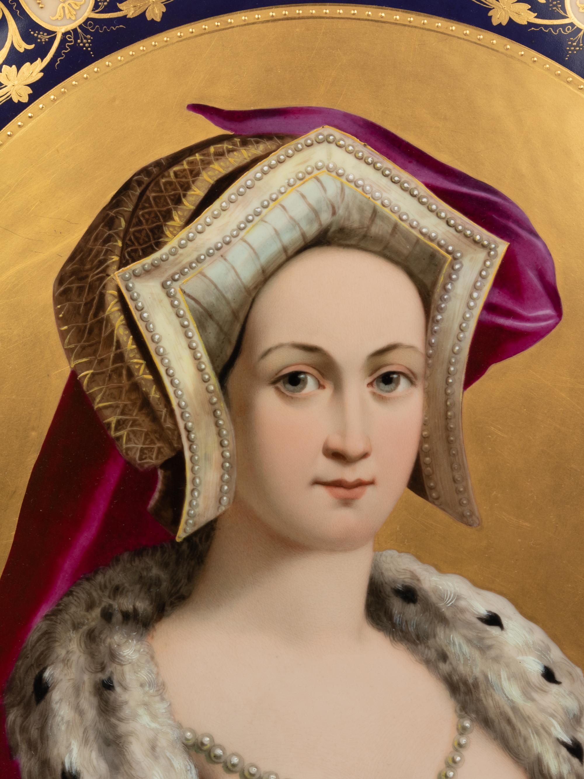 An Austrian Porcelain Plate Depicting Catherine Howard