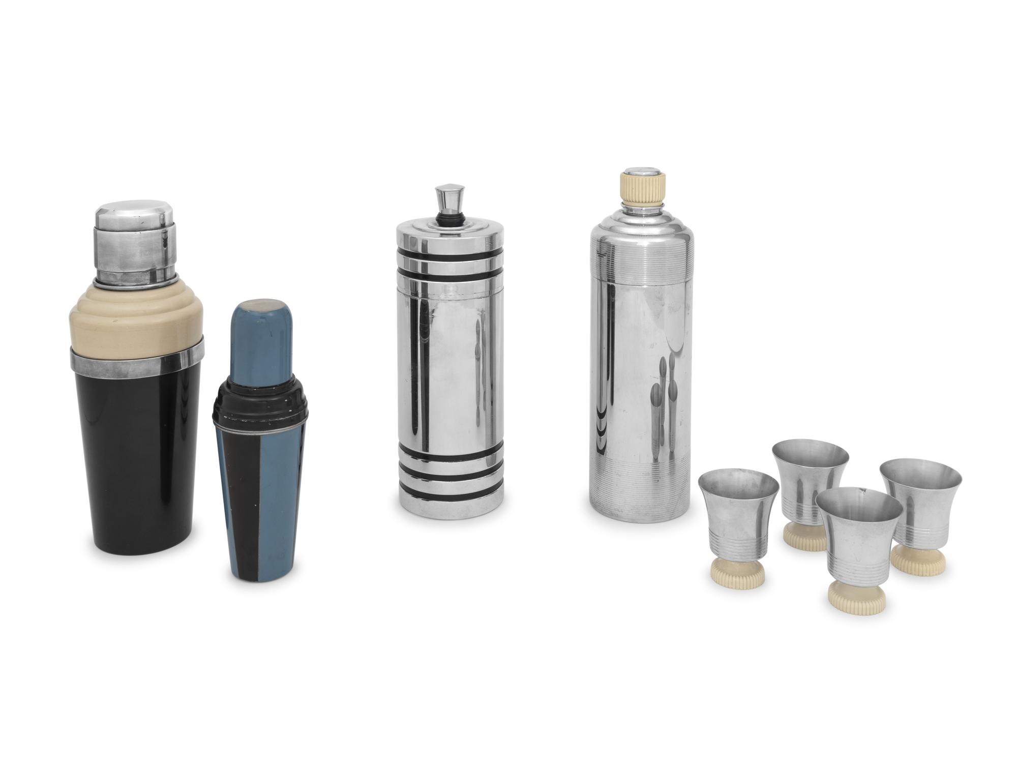 A Group of Four Cocktail Shakers