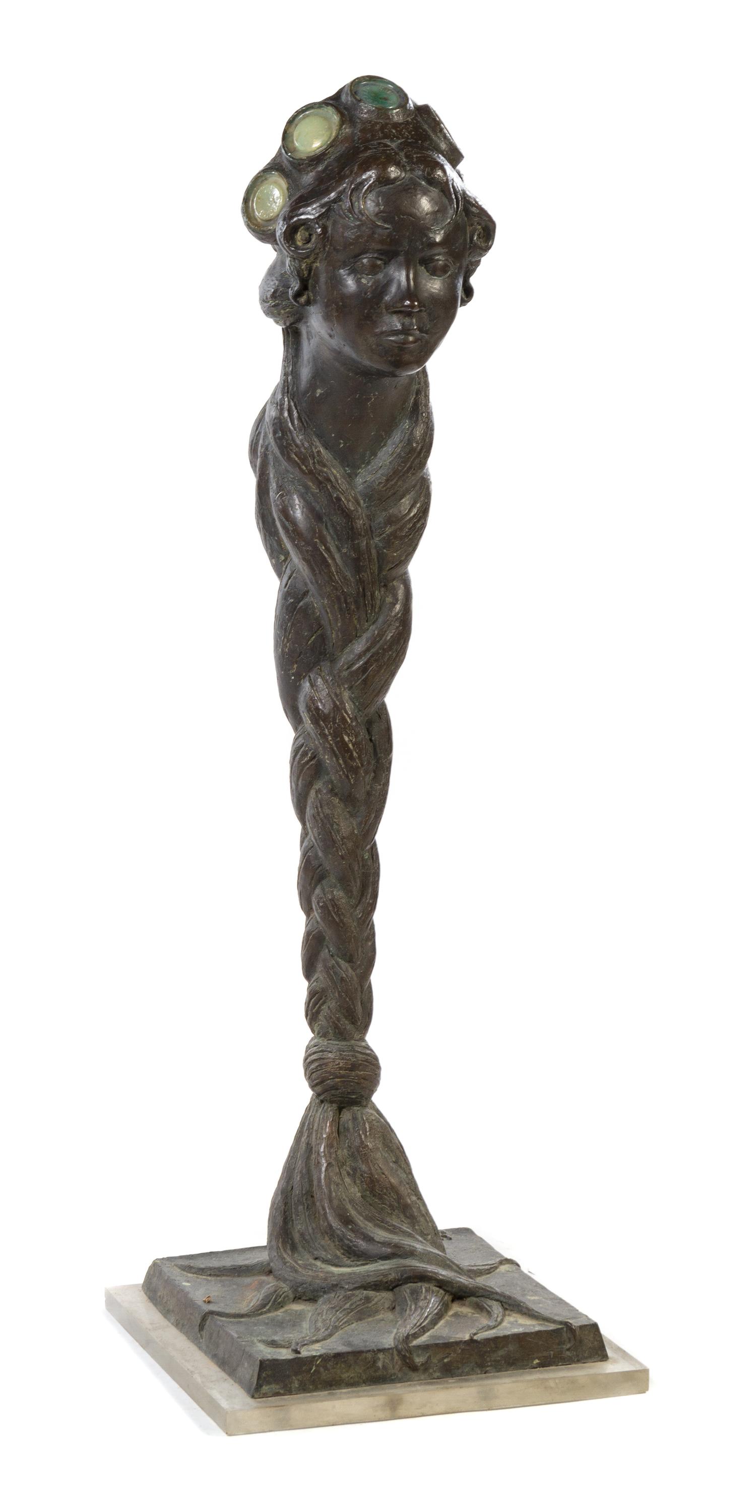 A Contemporary Bronze Sculpture, Hasselle Height 51 1/4 inches