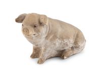A Chalkware Pig Figure