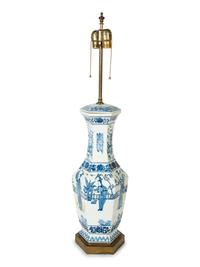 A Chinese Export Porcelain Vase Mounted as a Lamp