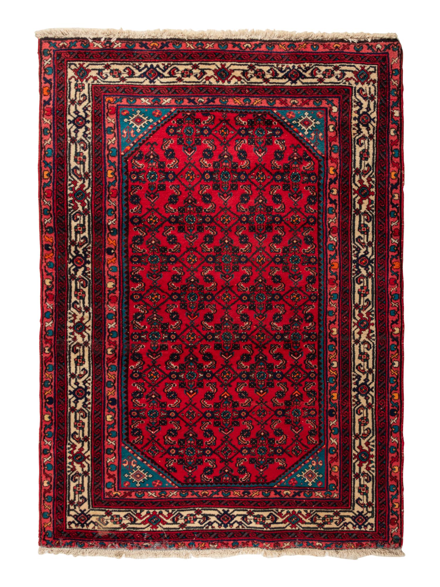 Three Hamadan Wool Rugs and a Heriz Wool Runner