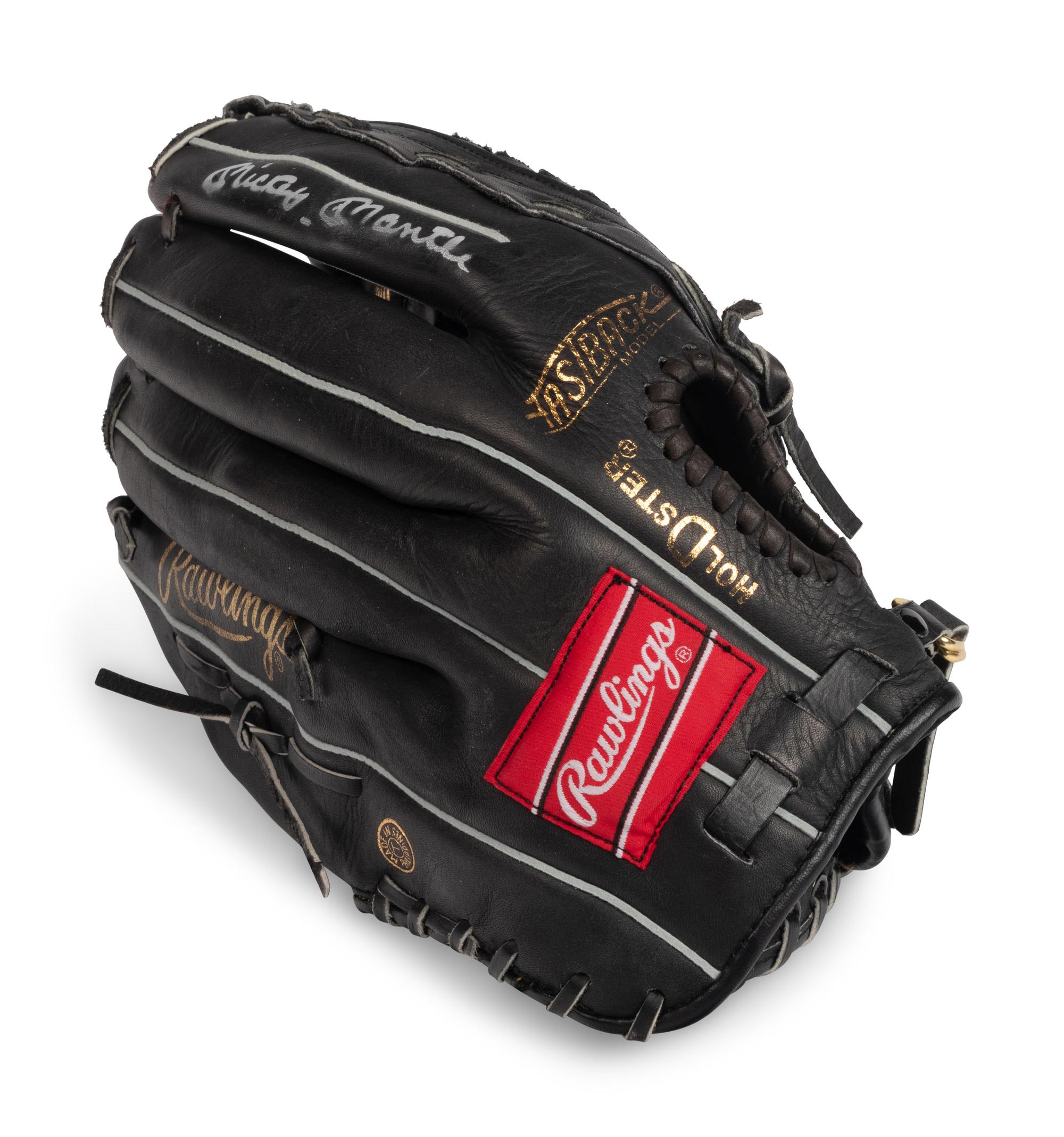 An Uncommon Mickey Mantle Signed Autograph Rawlings Baseball Glove (Beckett Authentication Services)
